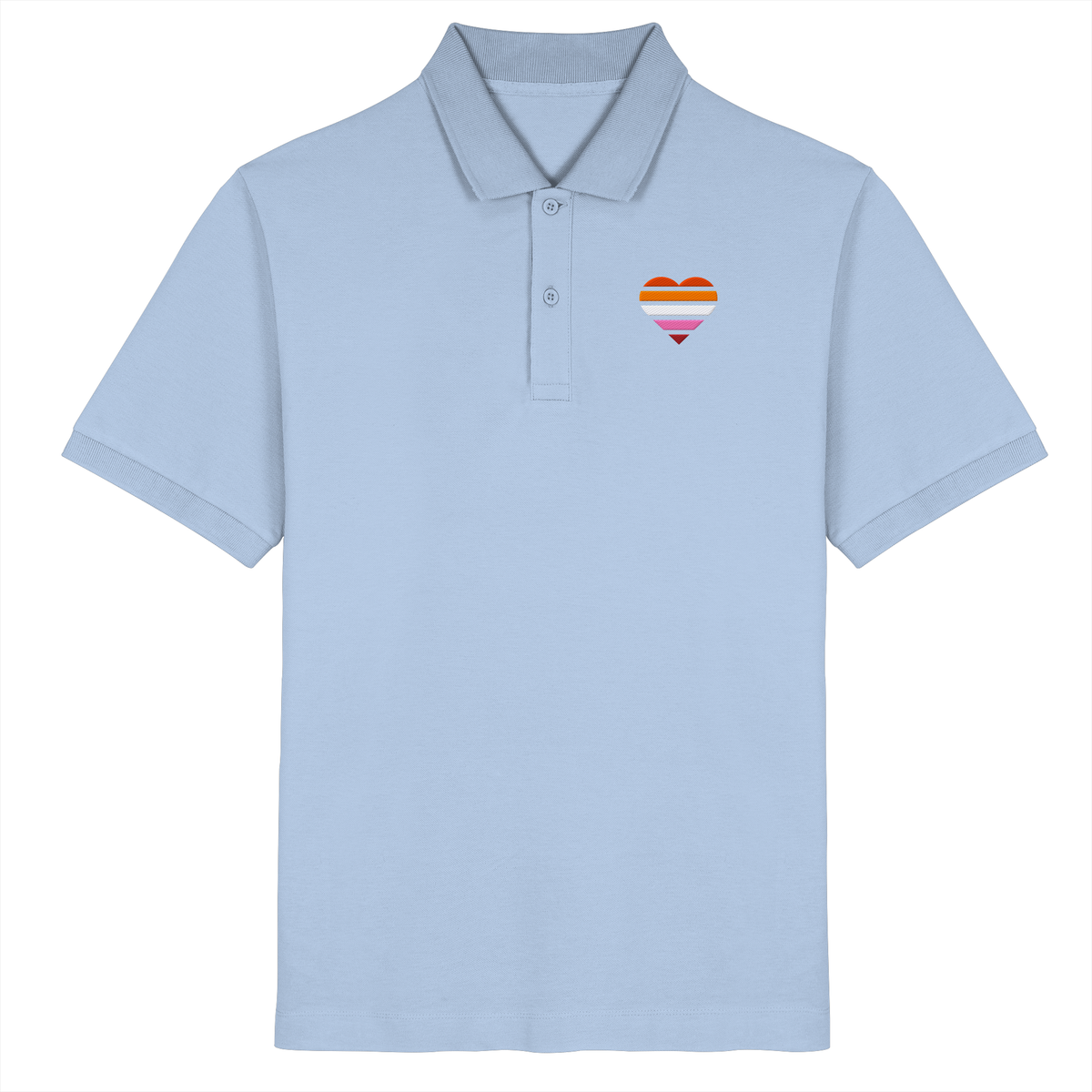 Organic Poloshirt mit Herz Stick - Lesbian