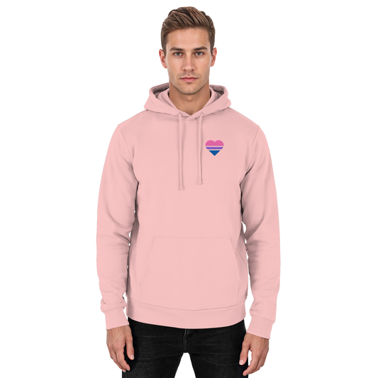Basic Hoodie - Bisexual Flag Herz Stick