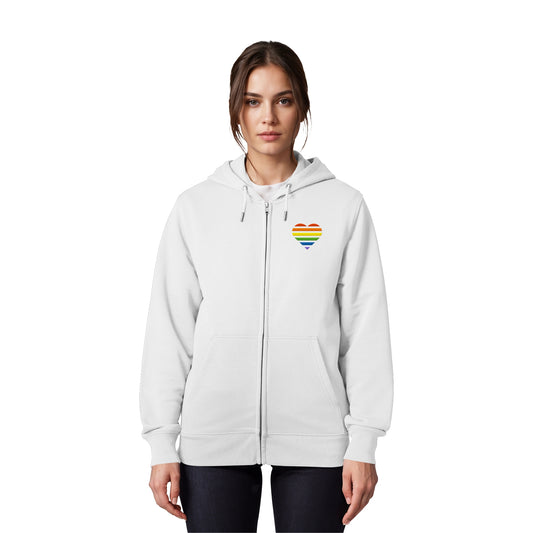 Organic Zipper - Pride Flag Herz Stick