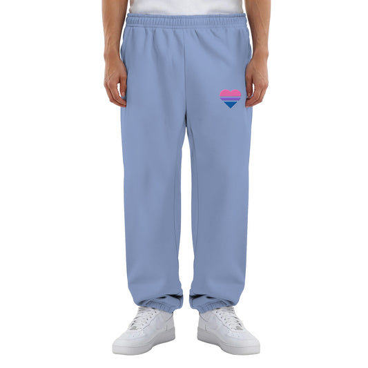 Fluffy Sweatpants - Bisexual Flag Herz Stick