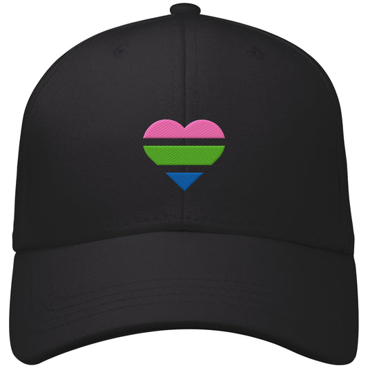 Organic Baseball Cap - Polysexual Flag Herz Stick