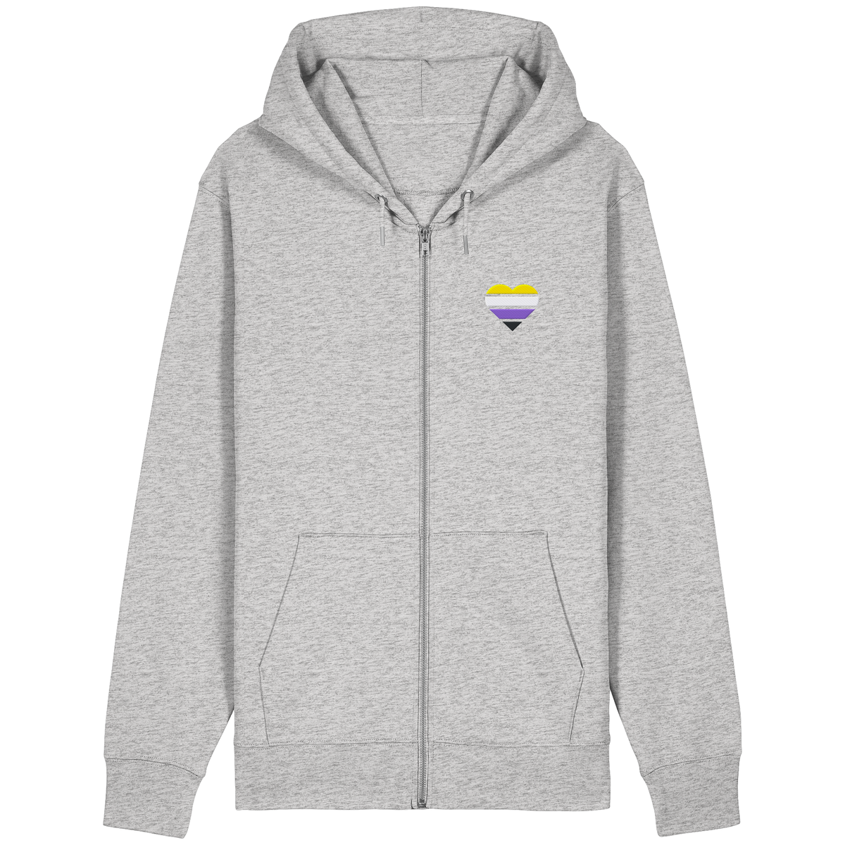 Organic Relaxed Zipper mit Herz Stick - Nonbinary