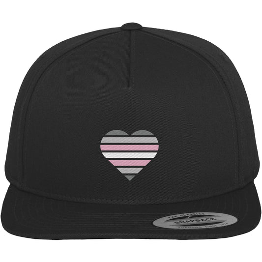 Premium Snapback - Demigirl Flag Herz Print
