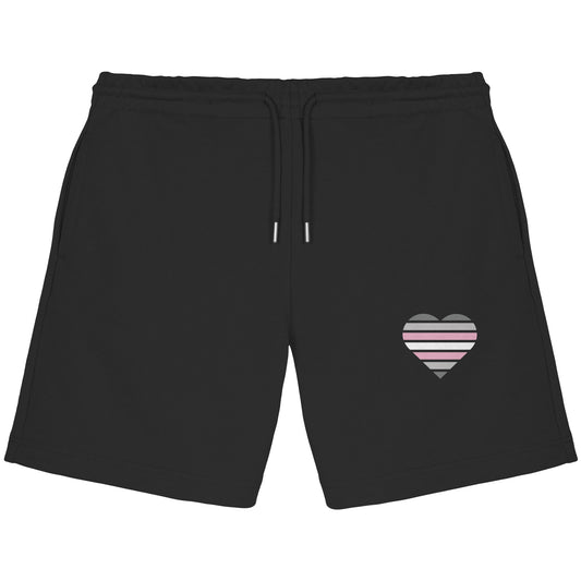 Organic Jogger Shorts - Demigirl Flag Herz Print