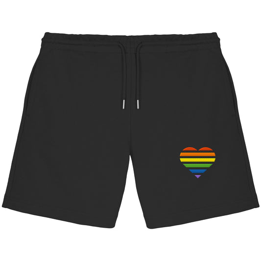 Organic Jogger Shorts - Pride Flag Herz Stick
