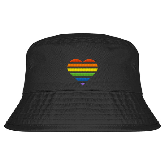Organic Bucket Hat - Pride Flag Herz Stick