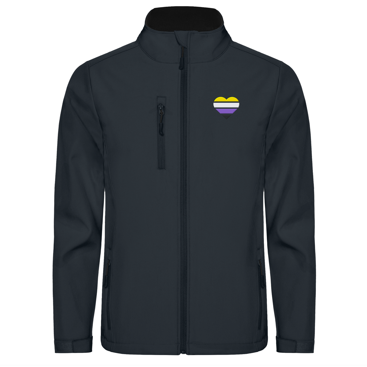 Softshell Jacket mit Herz Stick - Nonbinary