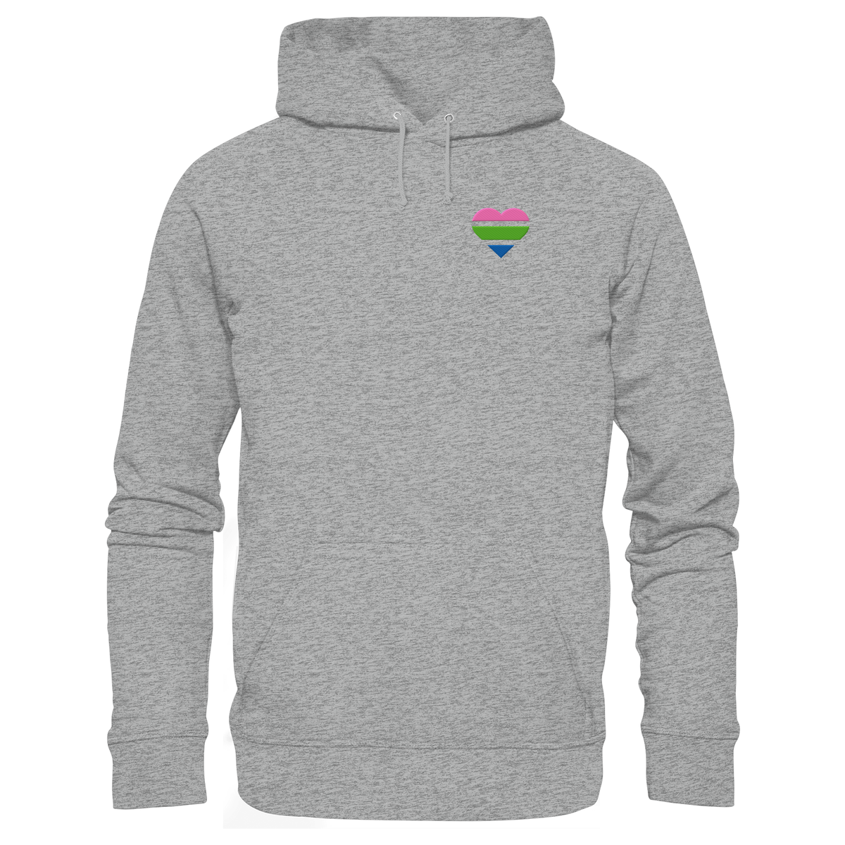 Basic Hoodie mit Herz Stick - Polysexual