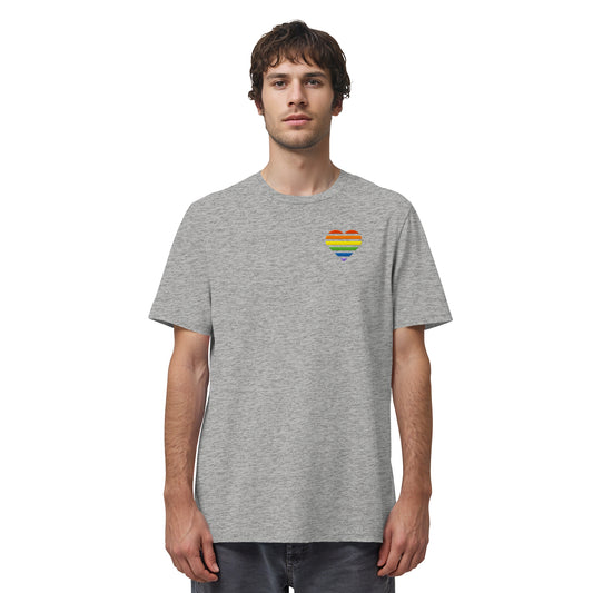 Organic Shirt - Pride Flag Herz Stick