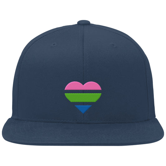 Organic Snapback - Polysexual Flag Herz Stick