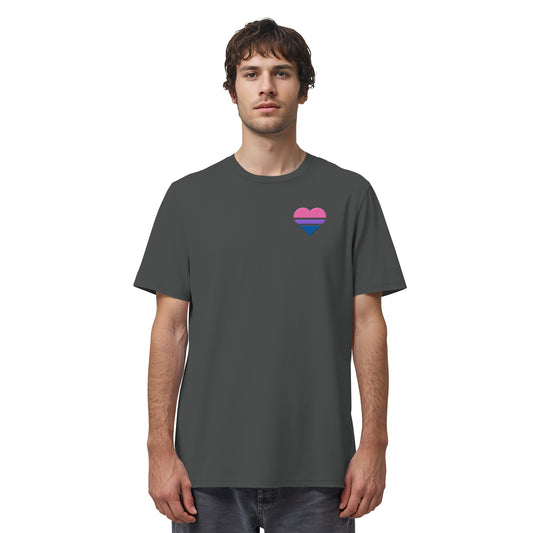 Organic Shirt - Bisexual Flag Herz Stick