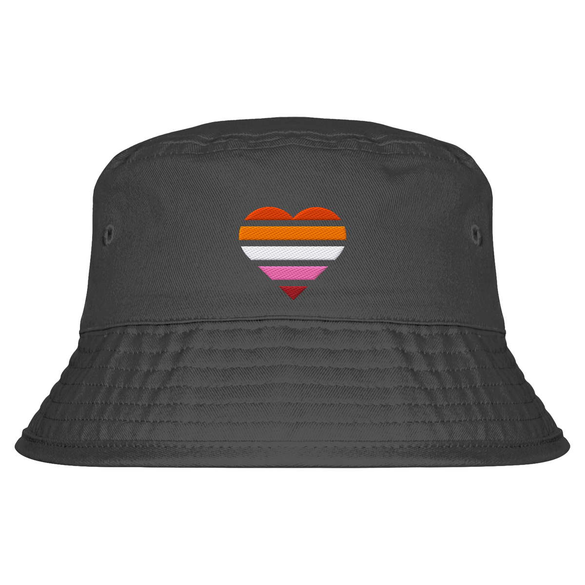 Organic Bucket Hat mit Herz Stick - Lesbian