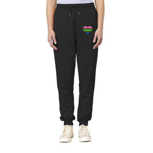 Organic Jogger Pants - Polysexual Flag Herz Stick