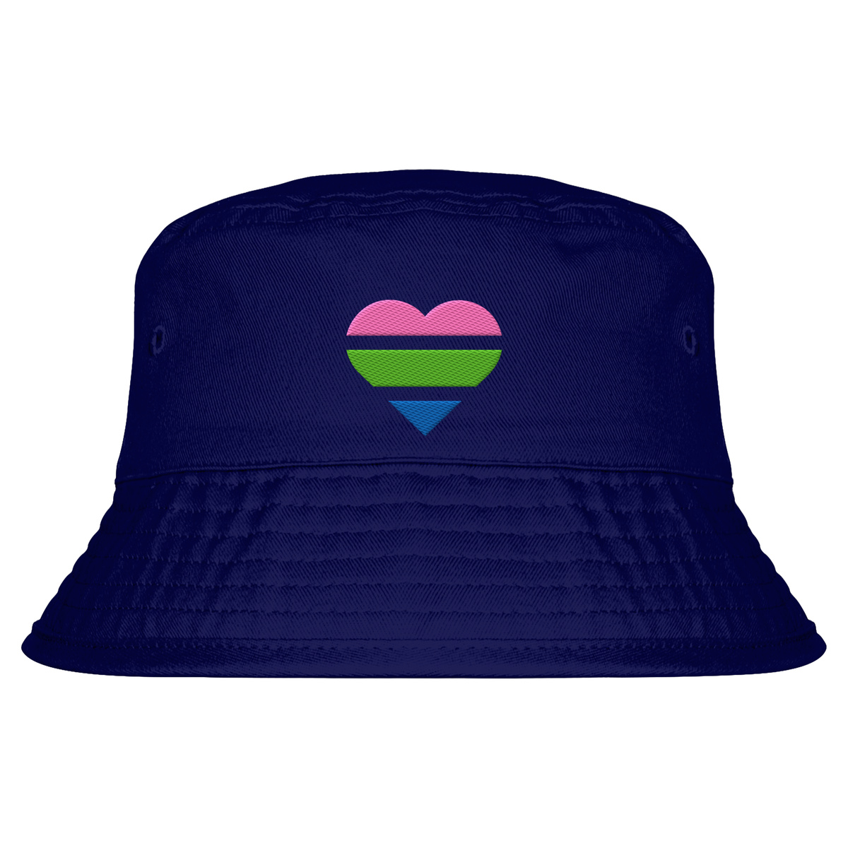Organic Bucket Hat mit Herz Stick - Polysexual