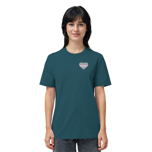 Organic Shirt - Demigirl Flag Herz Print