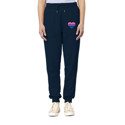 Organic Jogger Pants - Bisexual Flag Herz Stick