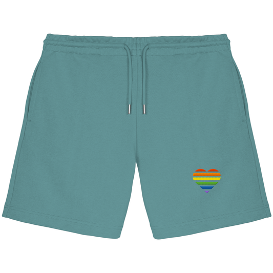 Organic Jogger Shorts - Pride Flag Herz Stick