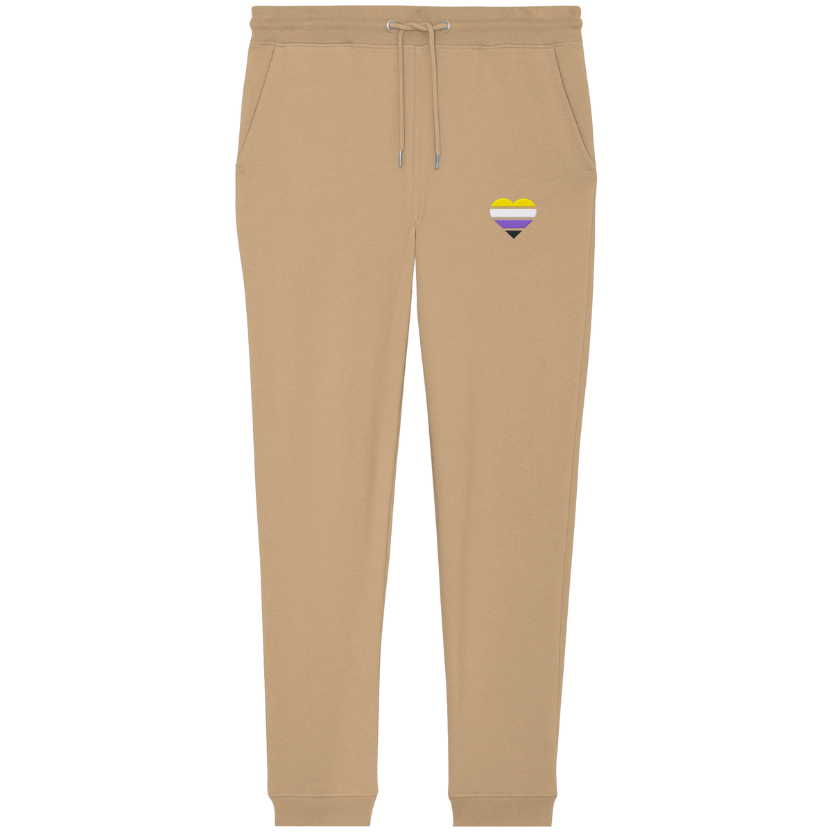 Organic Jogger Pants mit Herz Stick - Nonbinary