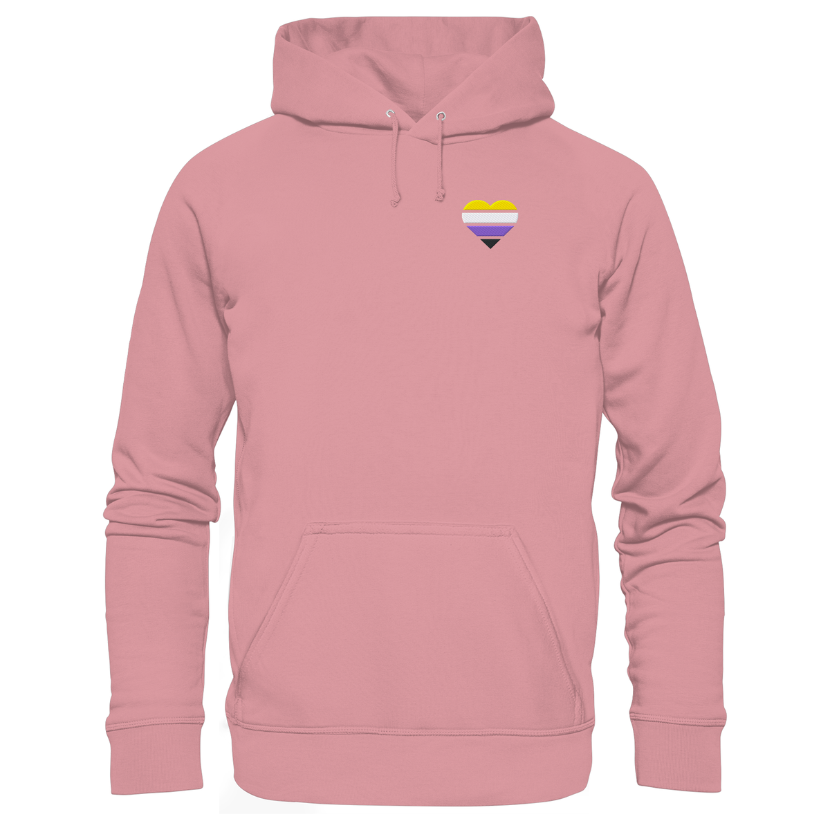 Organic Basic Hoodie mit Herz Stick - Nonbinary
