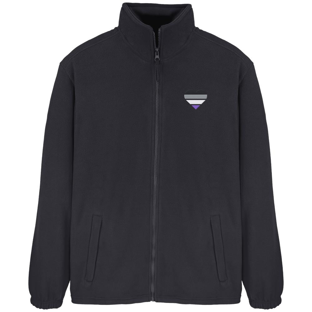 Fleece Jacket mit Herz Stick - Asexual