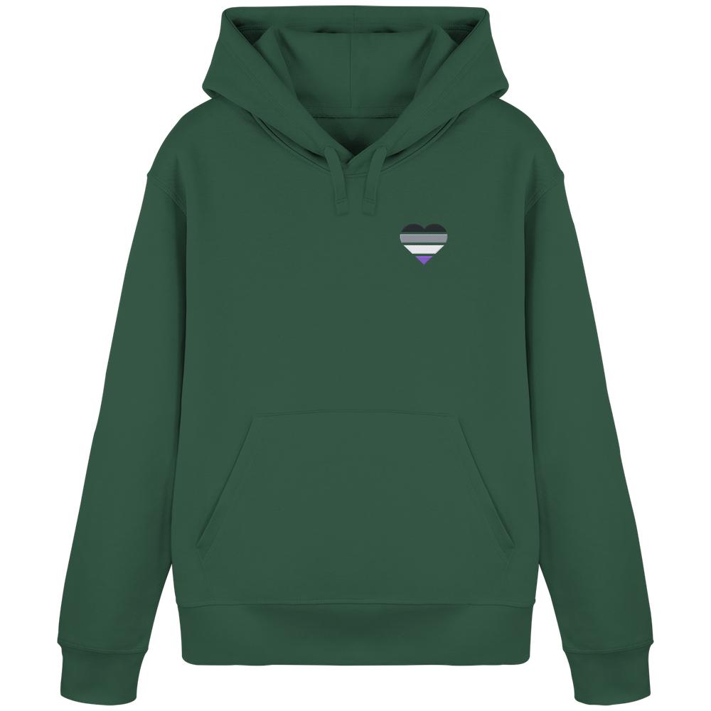 Organic Basic Hoodie mit Herz Stick - Asexual