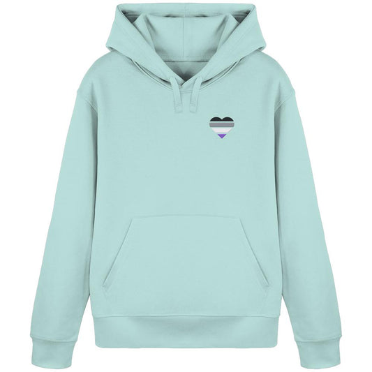 Organic Basic Hoodie mit Herz Stick - Asexual