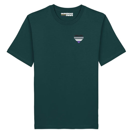 Organic Shirt mit Herz Stick - Asexual