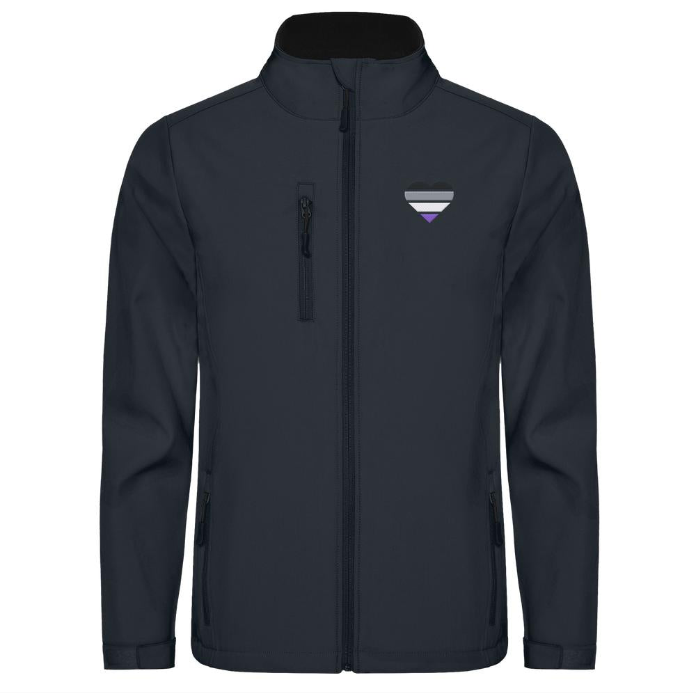 Softshell Jacket mit Herz Stick - Asexual