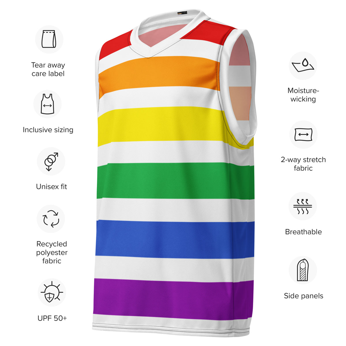 Basketball Trikot mit Flagge - Pride