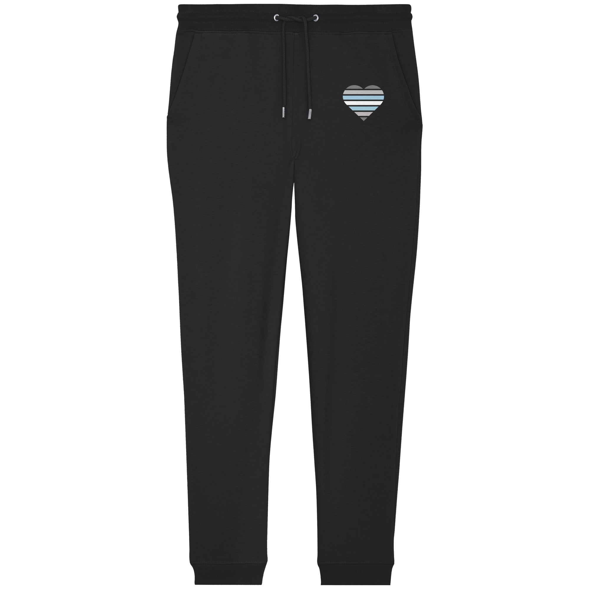 Organic Jogger Pants - Demiboy Flag Herz Print