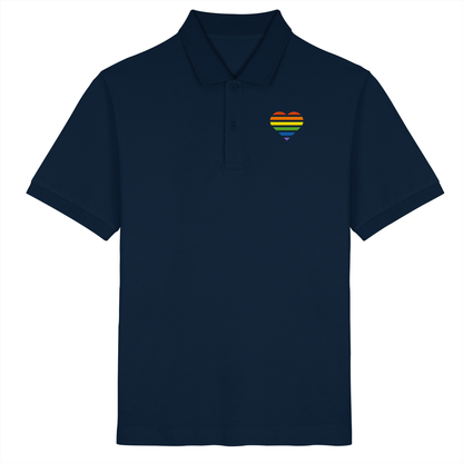 Organic Poloshirt mit Herz Stick - Pride