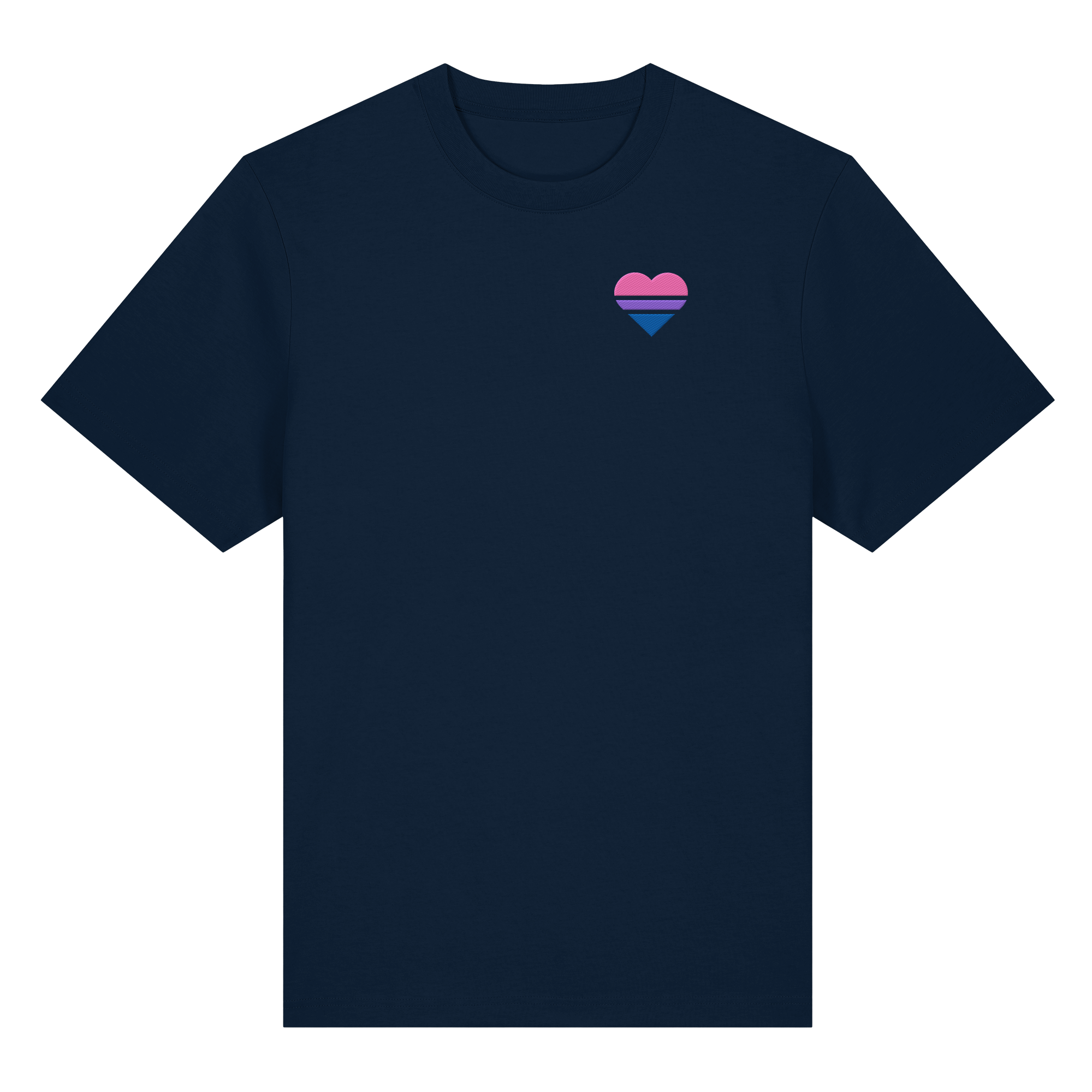 Organic Heavy Shirt - Bisexual Flag Herz Stick