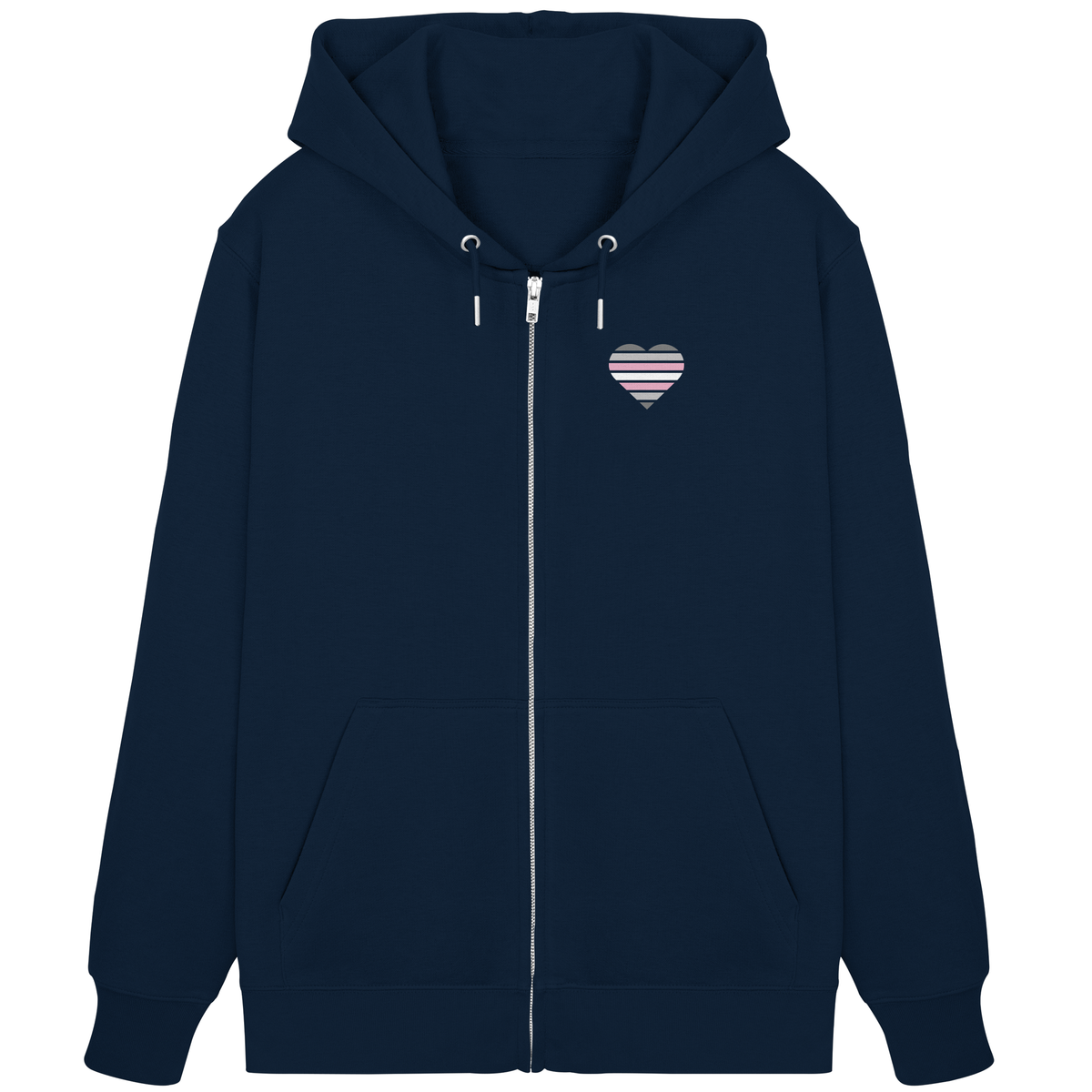 Organic Zipper mit Herz - Demigirl