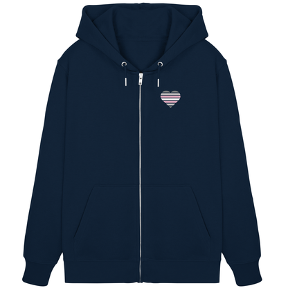 Organic Zipper mit Herz - Demigirl