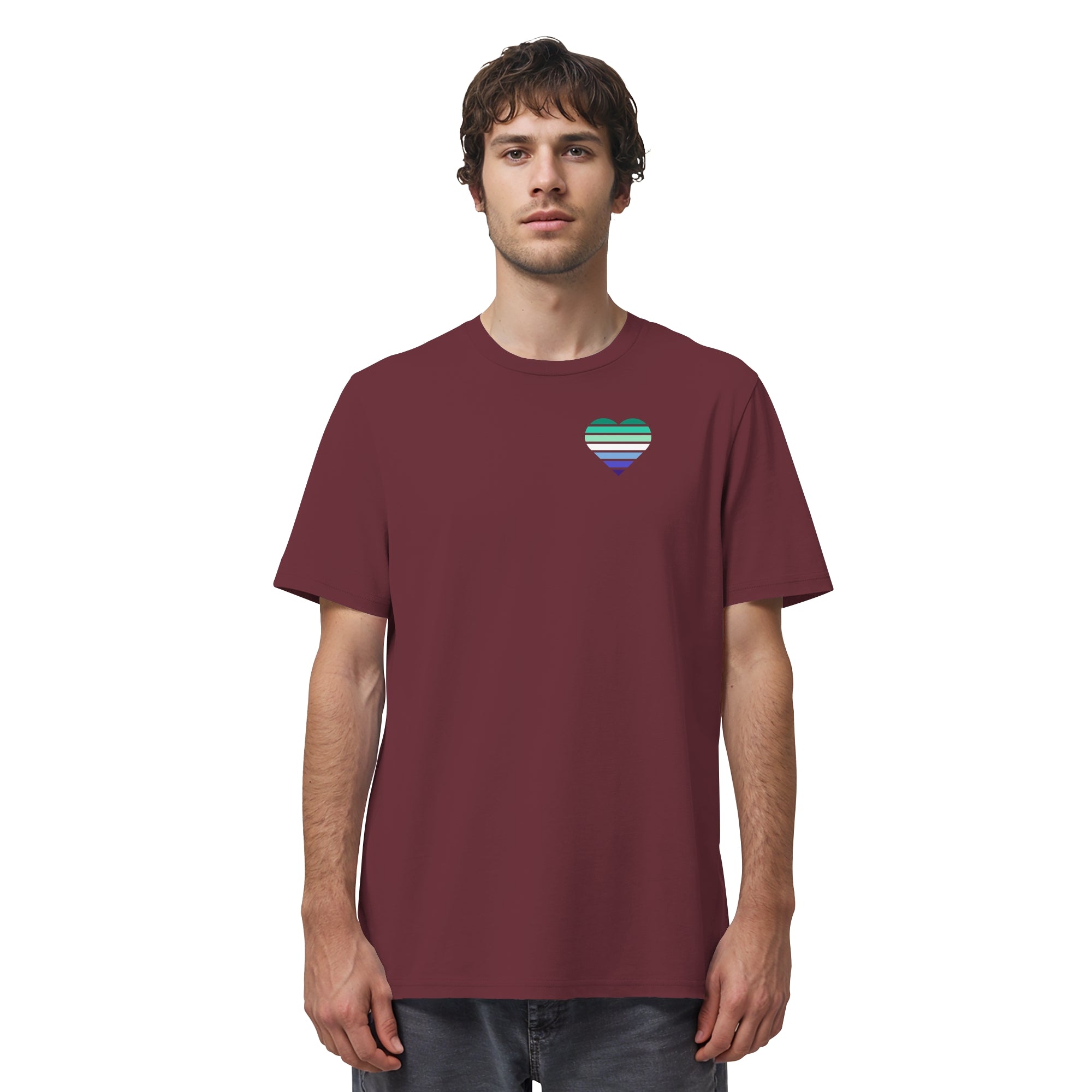 Organic Shirt - Gay Flag Herz Print