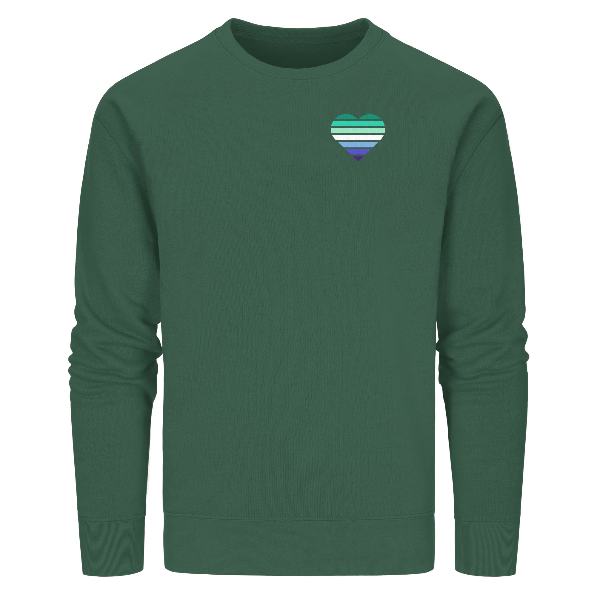 Organic Basic Sweatshirt - Gay Flag Herz Print