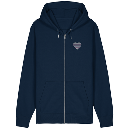 Organic Relaxed Zipper mit Herz - Demigirl