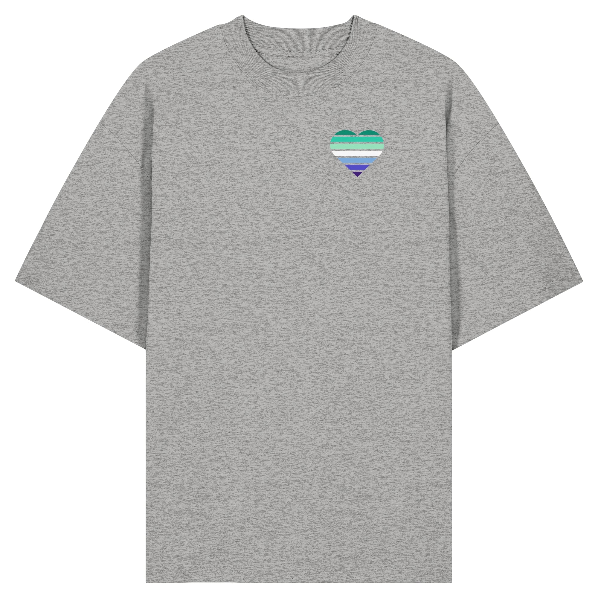 Organic Oversize Shirt - Gay Flag Herz Print
