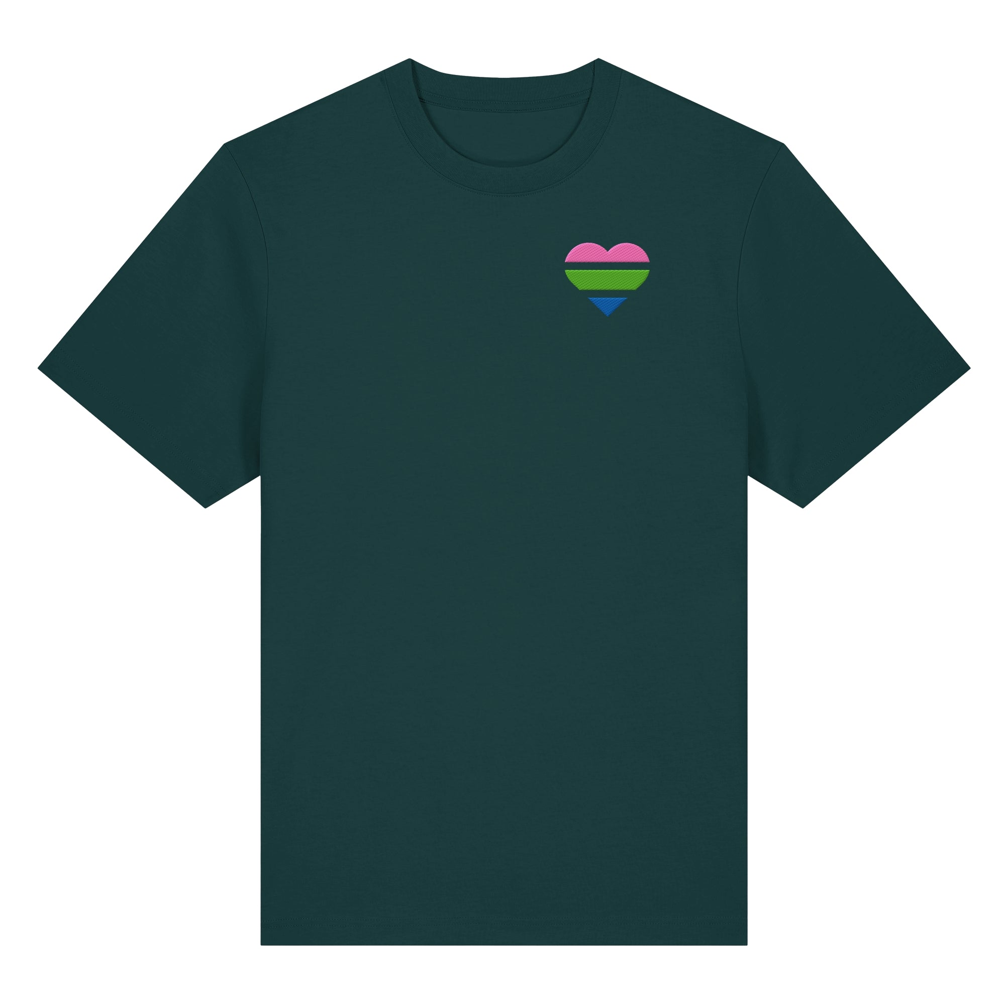 Organic Heavy Shirt - Polysexual Flag Herz Stick