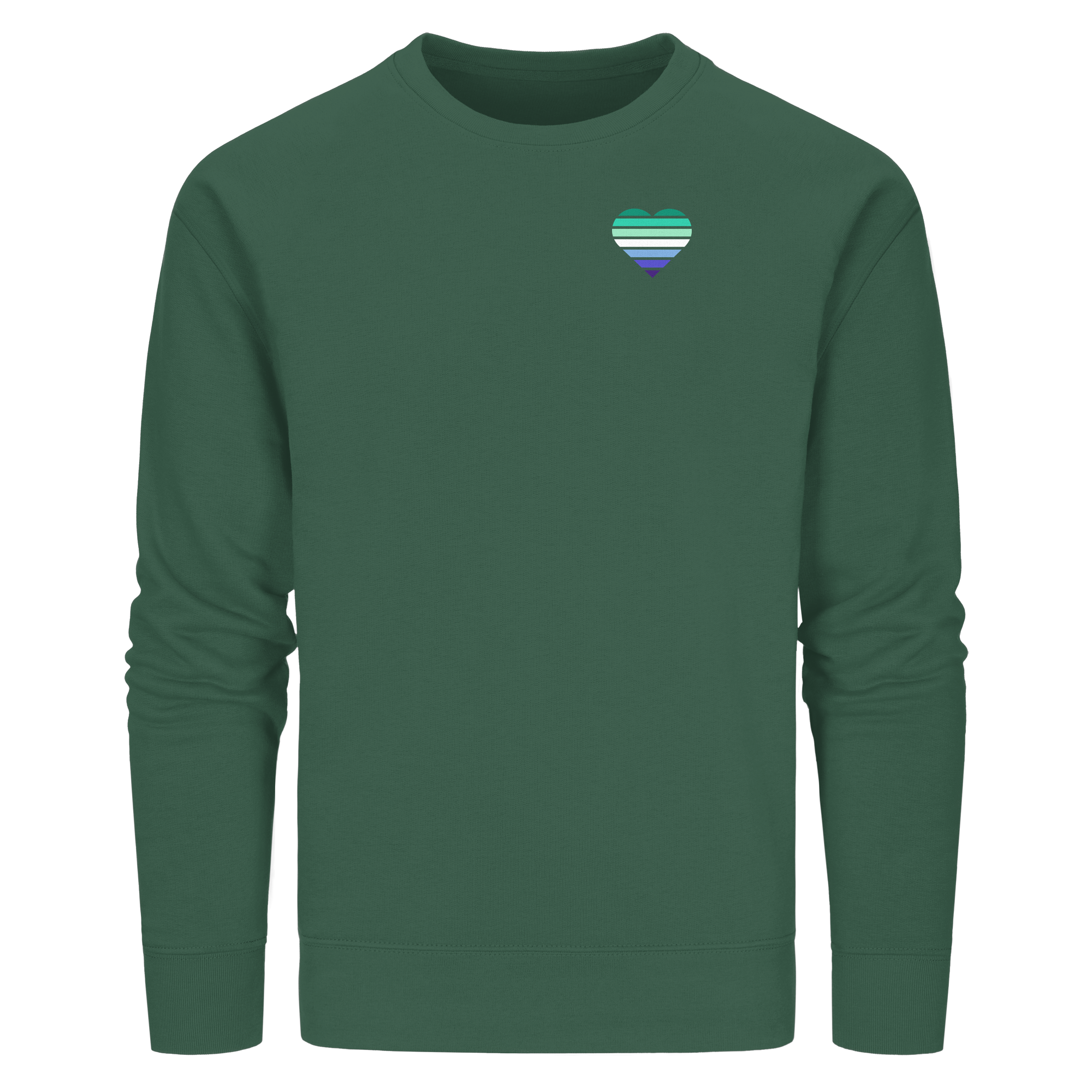 Organic Basic Sweatshirt - Gay Flag Herz Print