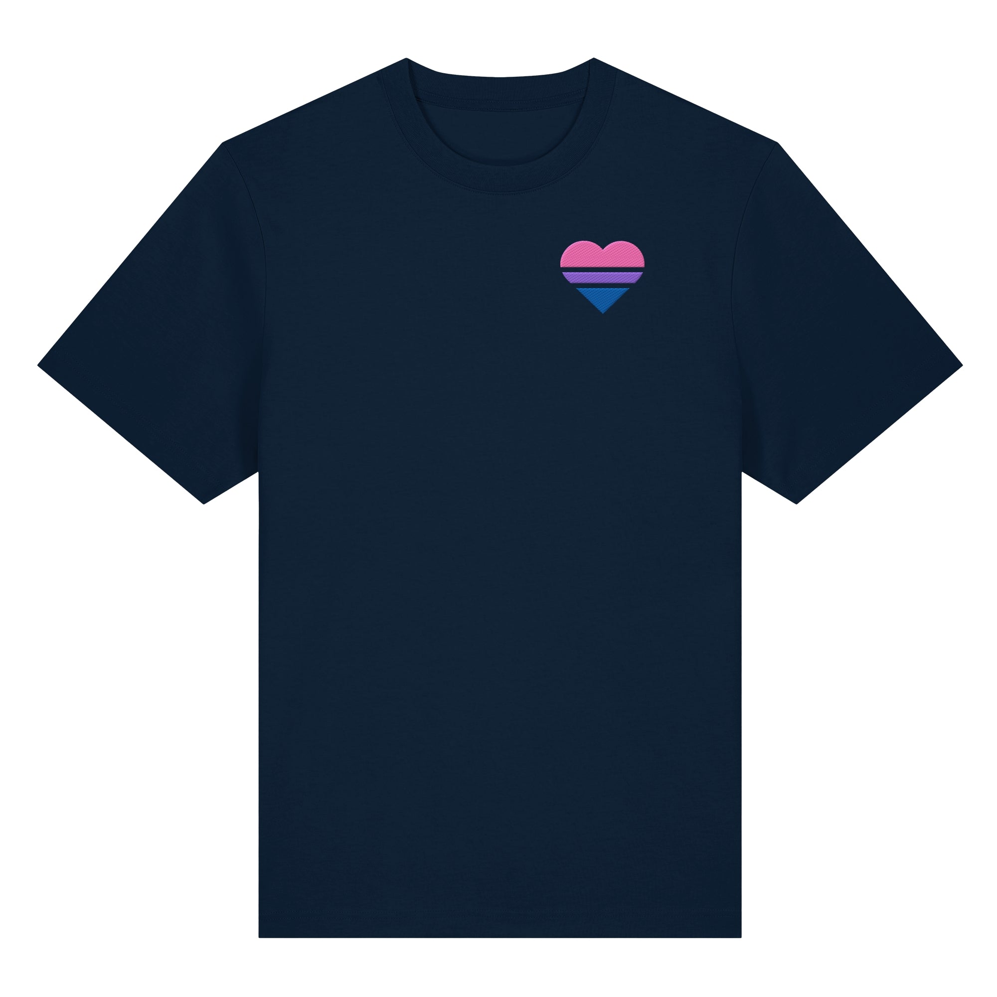 Organic Heavy Shirt - Bisexual Flag Herz Stick