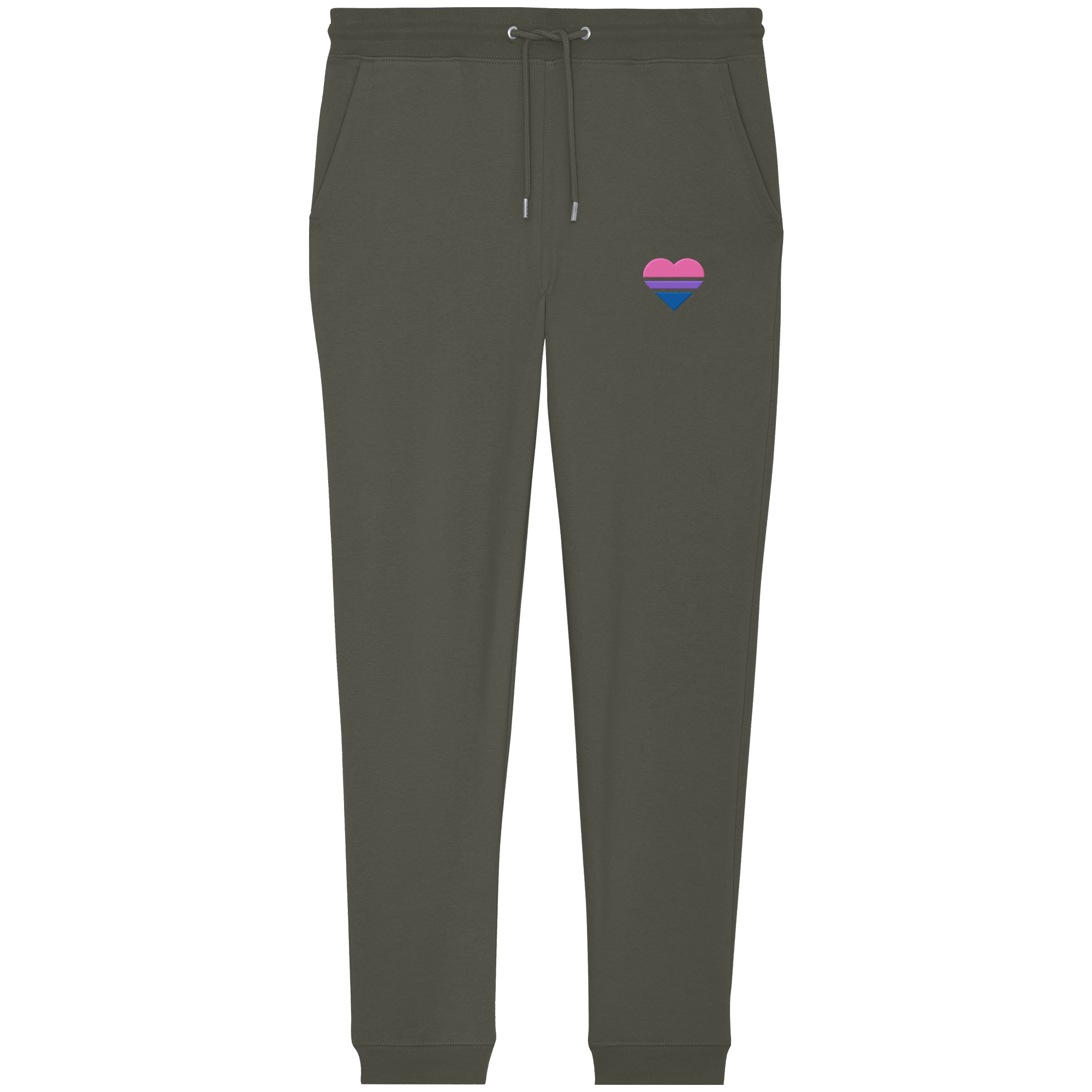 Organic Jogger Pants - Bisexual Flag Herz Stick