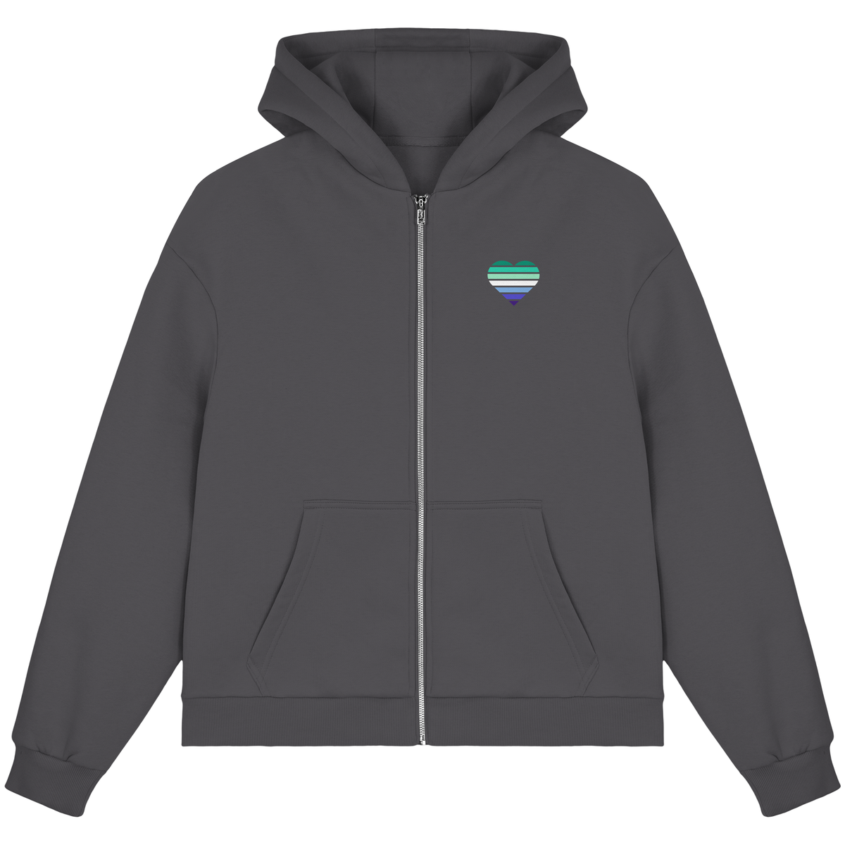 Fluffy Boxcut Zipper mit Herz - Gay