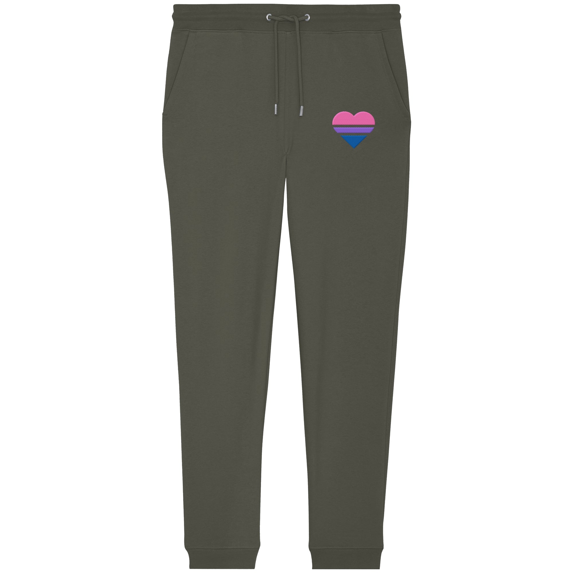 Organic Jogger Pants - Bisexual Flag Herz Stick