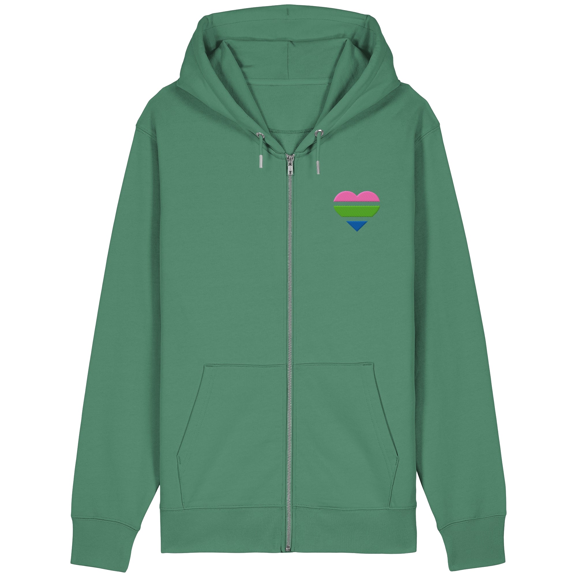 Organic Relaxed Zipper - Polysexual Flag Herz Stick