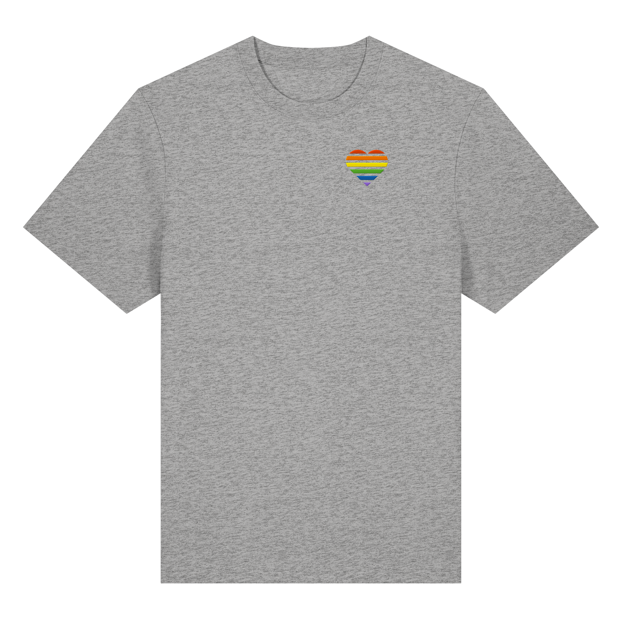 Organic Heavy Shirt - Pride Flag Herz Stick