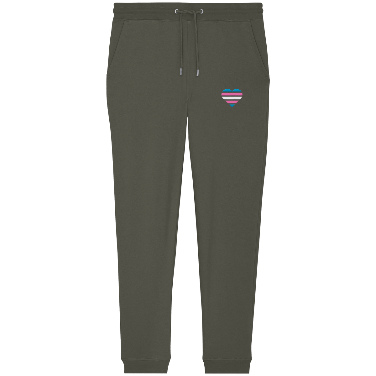 Organic Jogger Pants mit Herz Stick - Trans