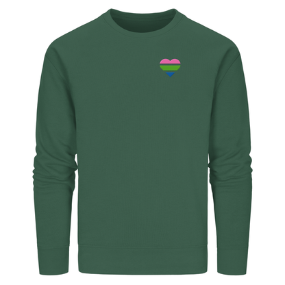 Organic Basic Sweatshirt mit Herz Stick - Polysexual