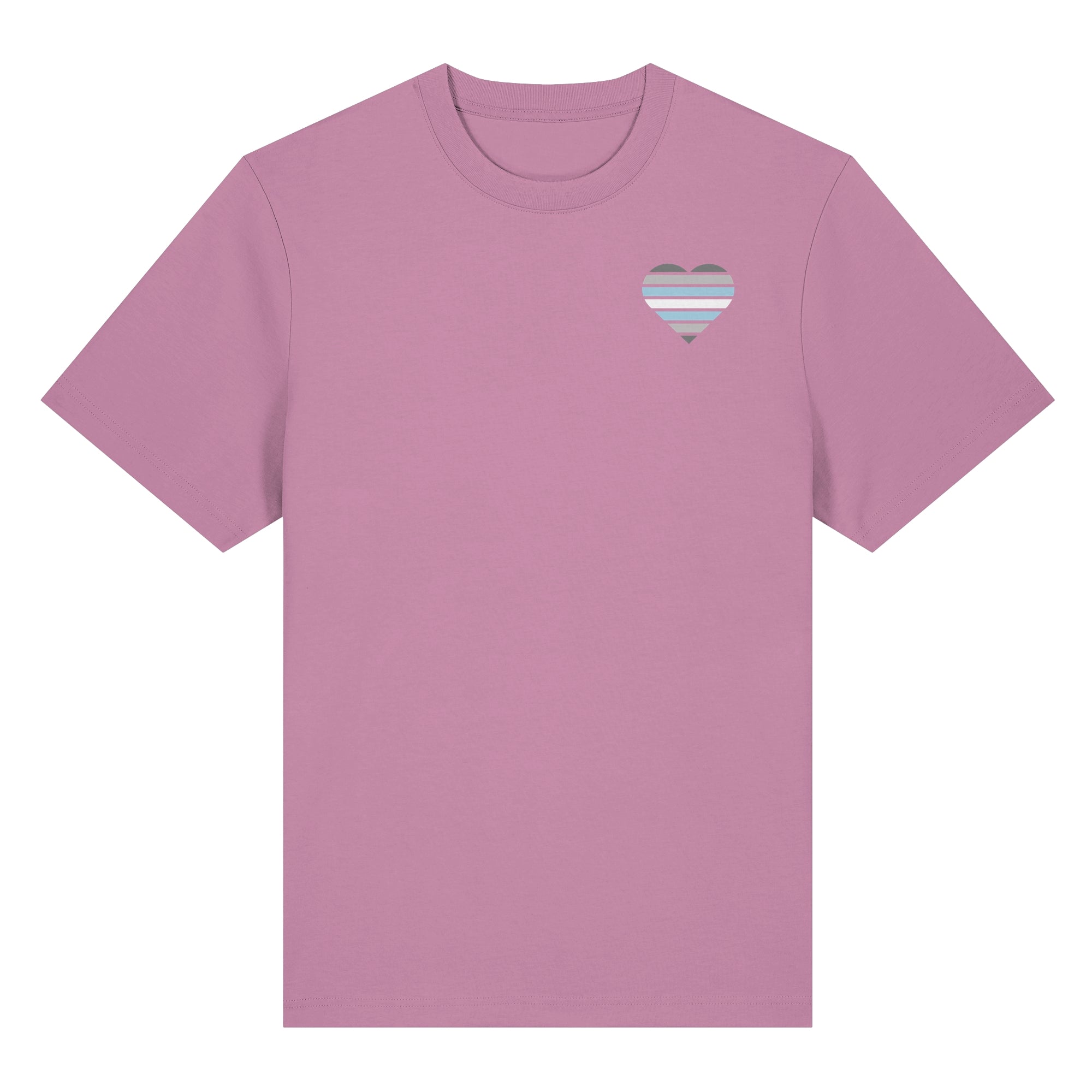 Organic Heavy Shirt - Demiboy Flag Herz Print