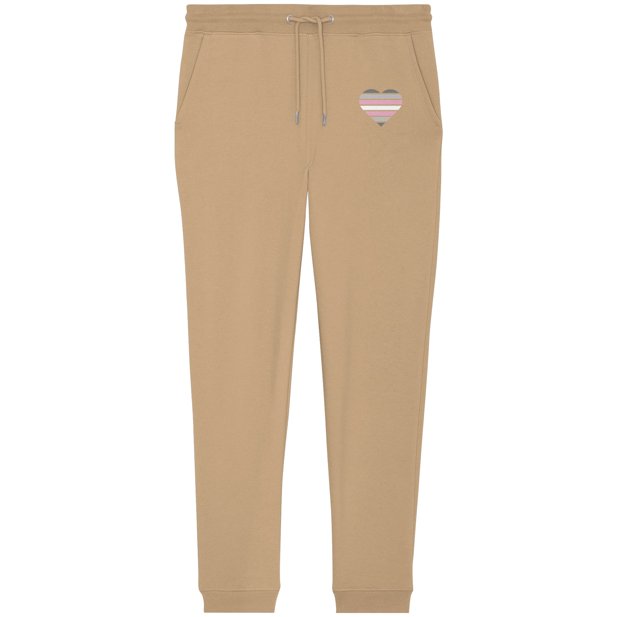 Organic Jogger Pants - Demigirl Flag Herz Print